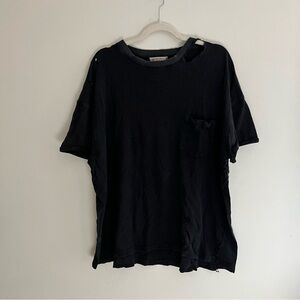 Free people distressed oversized tee